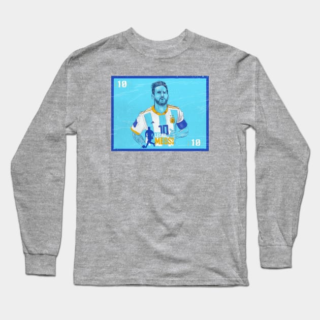 Lionel Messi Long Sleeve T-Shirt by Mr.Donkey